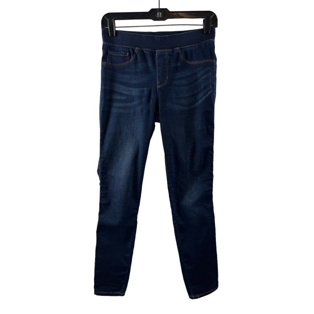 Natural Reflections Stretch Skinny Silk Denim Pull On Jeggings Size XS Dark Wash